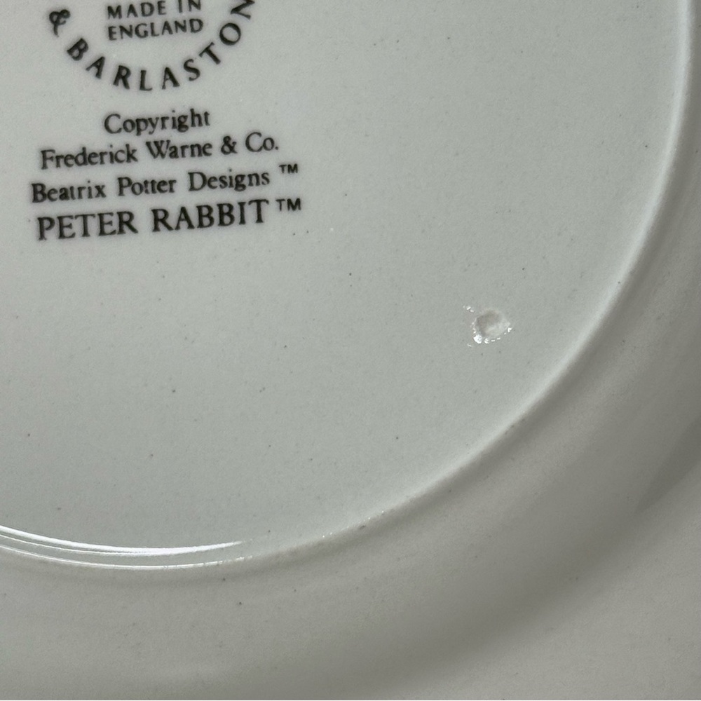 Beatrix Potter Peter Rabbit Camomile Tea" 7” Nursery Plate-Wedgwood Barlaston - Picture 13 of 13